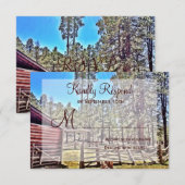 Cartes RSVP pour Mariage campagnard corral de chev (Devant / Derrière)