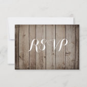 Cartes RSVP pour Mariage campagnard rustique en bo (Dos)