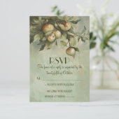 Cartes RSVP pour mariage dans le jardin d'Apple (Debout devant)