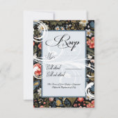 Cartes RSVP pour mariage dans le jardin enchantées (Devant)