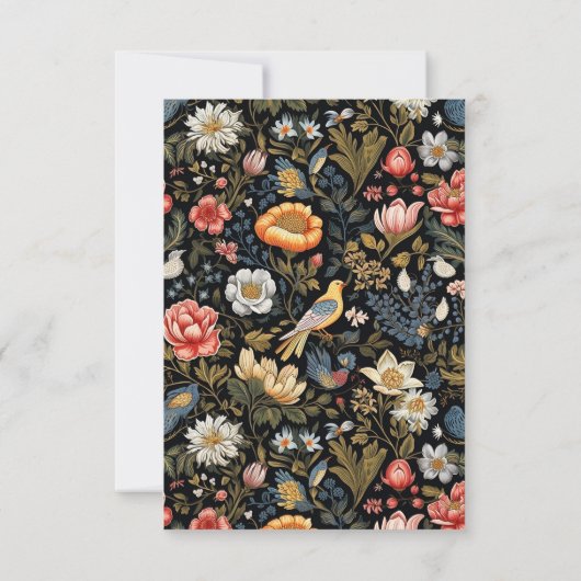 Cartes RSVP pour mariage dans le jardin enchantées (Dos)