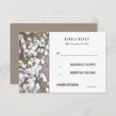 Cartes RSVP pour mariage de bébé rustique (Devant / Derrière)