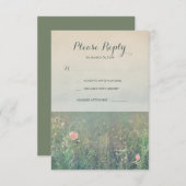 Cartes RSVP pour mariage d'été (Devant / Derrière)