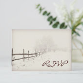 Cartes RSVP pour mariage d'hiver de la clôture rus (Debout devant)