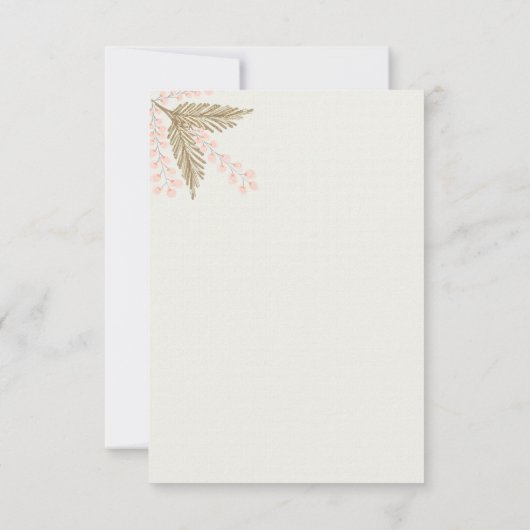 Cartes RSVP pour mariage en or bleu ivoire (Dos)