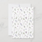 Cartes RSVP pour mariage fleur sauvage de lavande (Dos)