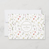 Cartes RSVP pour mariage fleur sauvage de prairie  (Dos)