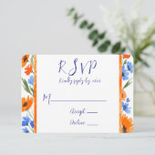 Cartes RSVP pour mariage Fleur sauvage d'été (Debout devant)