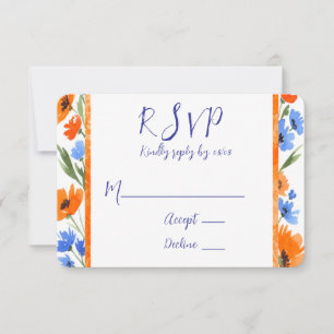 Cartes RSVP pour mariage Fleur sauvage d'été