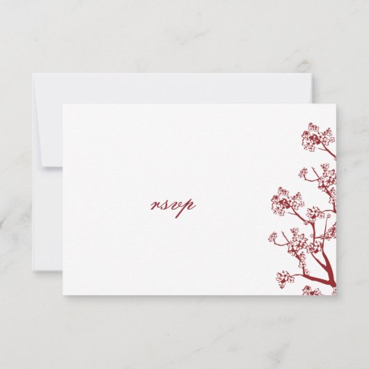 Cartes RSVP pour mariage oriental en fleurs de cer (Dos)