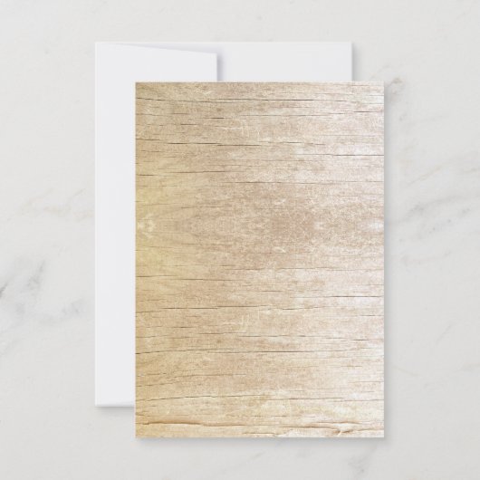 Cartes RSVP pour mariage rustique au coeur de bois (Dos)