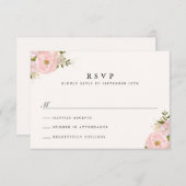 Cartes RSVP pour Peony Parties scintillant en or r (Devant / Derrière)