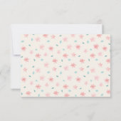 Cartes RSVP pour petites fleurs roses (Dos)