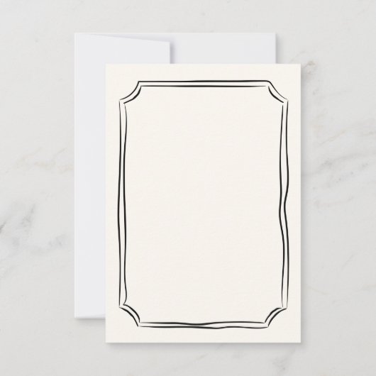 Cartes RSVP QR Quirky Mariage Tirées à la main (Dos)