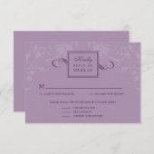 Cartes RSVP Raffinées pour mariage d'élégance - vi (Devant / Derrière)
