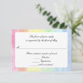 Cartes RSVP "Rainbow Watercolor" (Debout devant)