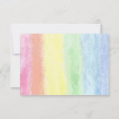 Cartes RSVP "Rainbow Watercolor" (Dos)