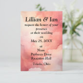 Cartes RSVP Red Watercolor (Debout devant)