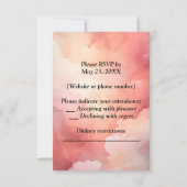 Cartes RSVP Red Watercolor (Dos)