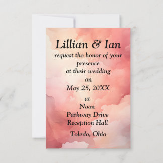Cartes RSVP Red Watercolor