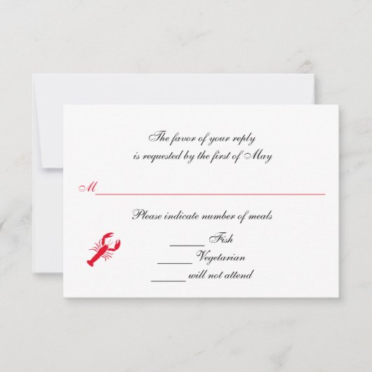 Cartes RSVP/Réponses "Deep Sea" (Devant)