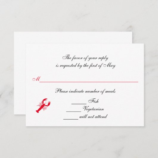 Cartes RSVP/Réponses "Deep Sea" (Devant / Derrière)