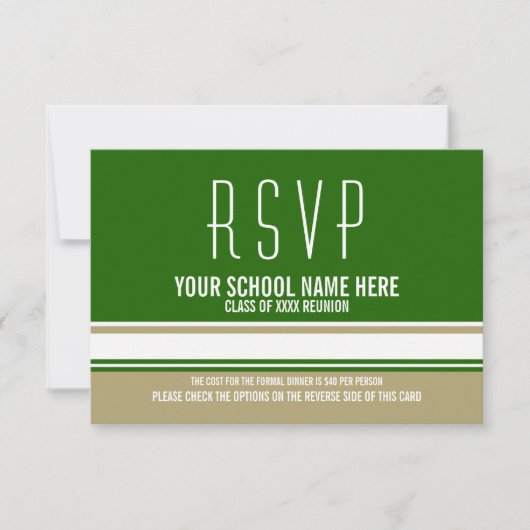 Cartes RSVP Reunion Style Moderne (Devant)