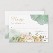 Cartes RSVP Romance Wedding (Devant / Derrière)
