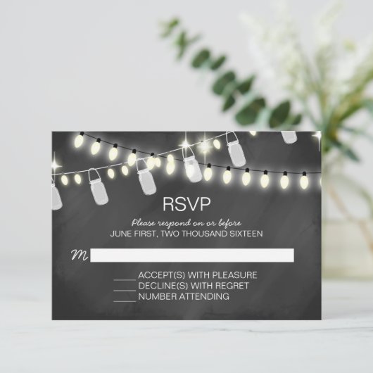 Cartes RSVP Romantic (Debout devant)