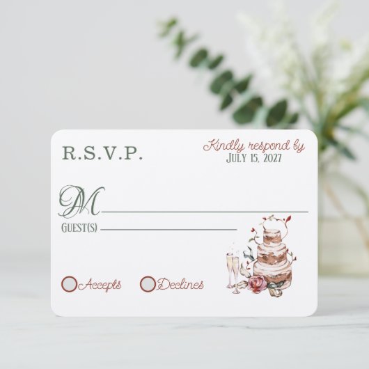 Cartes RSVP Romantic Fall (Debout devant)