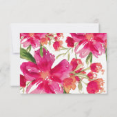 Cartes RSVP Romantic Watercol Floral Wedal (Dos)
