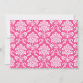 Cartes RSVP rose et orange Damas (Dos)