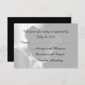 Cartes RSVP rose Noire (Devant / Derrière)