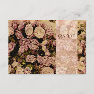 Cartes RSVP rose victorienne