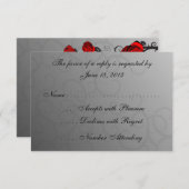 Cartes RSVP Roses enchantées (Devant / Derrière)