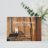 Cartes RSVP Rustic Country Grange (Debout devant)