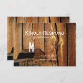 Cartes RSVP Rustic Country Grange (Devant / Derrière)