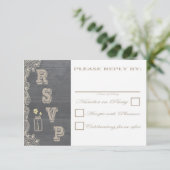 Cartes RSVP Rustic Mason Jar Wedding Wedding (Debout devant)