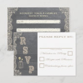 Cartes RSVP Rustic Mason Jar Wedding Wedding (Devant / Derrière)