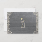 Cartes RSVP Rustic Mason Jar Wedding Wedding (Dos)