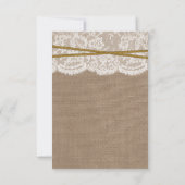 Cartes RSVP Rustic Sunflower Collection Mariage (Dos)