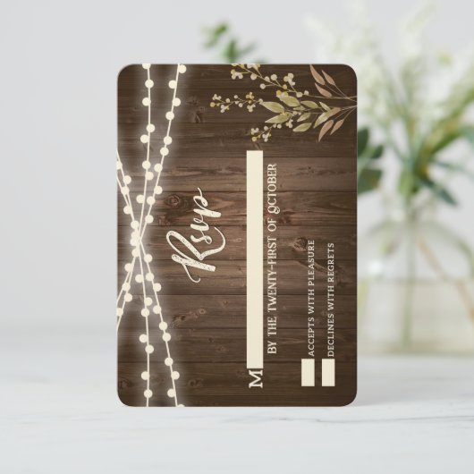 Cartes RSVP rustiques (Debout devant)