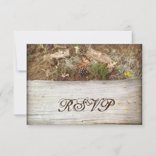 Cartes RSVP rustiques Camo et Mariage campagnard b (Dos)