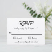 Cartes RSVP Script Mariage Kraft (Debout devant)