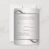 Cartes RSVP Silver Scroll (Dos)