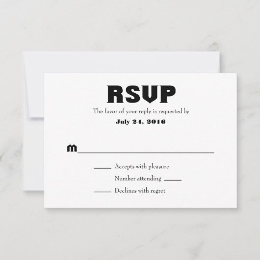Cartes RSVP simples de mariage (Devant)
