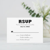 Cartes RSVP simples de mariage (Debout devant)