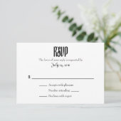 Cartes RSVP simples de mariage (Debout devant)