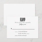 Cartes RSVP simples de mariage (Devant / Derrière)