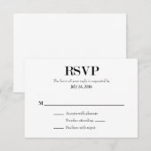 Cartes RSVP simples de mariage (Devant / Derrière)